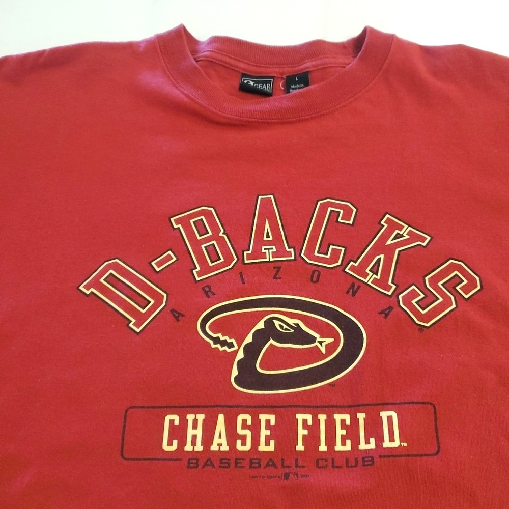 Arizona D'Backs Men's Red MLB Baseball T-Shirt Large Diamondbacks Gear for Sport